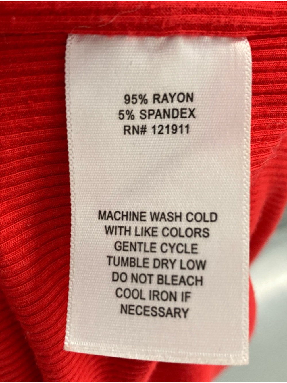 LNA Vibrant Red Ribbed Tank Top - Picture 8 of 10